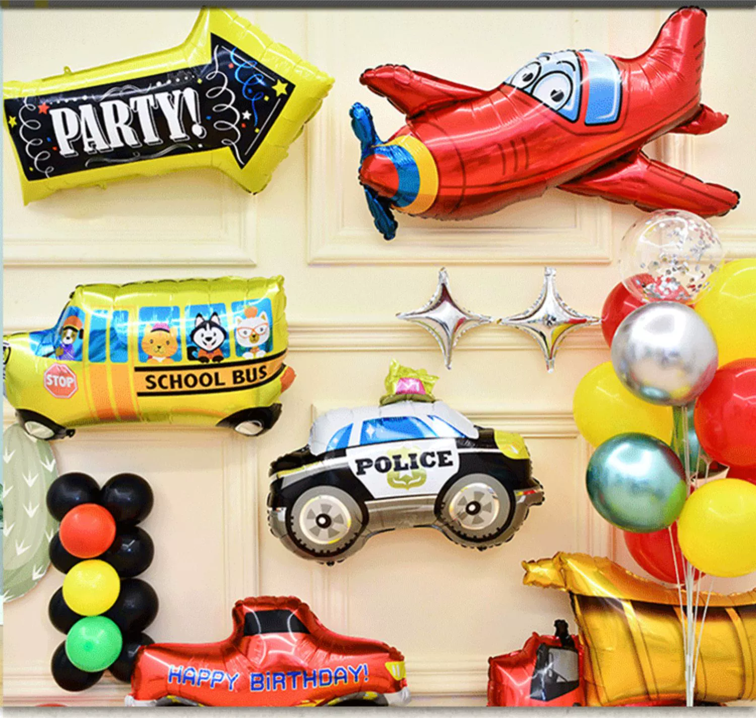 Kate Voitures Camion Ensemble d'accessoires gonflables 14 pièces - Kate Backdrop FR