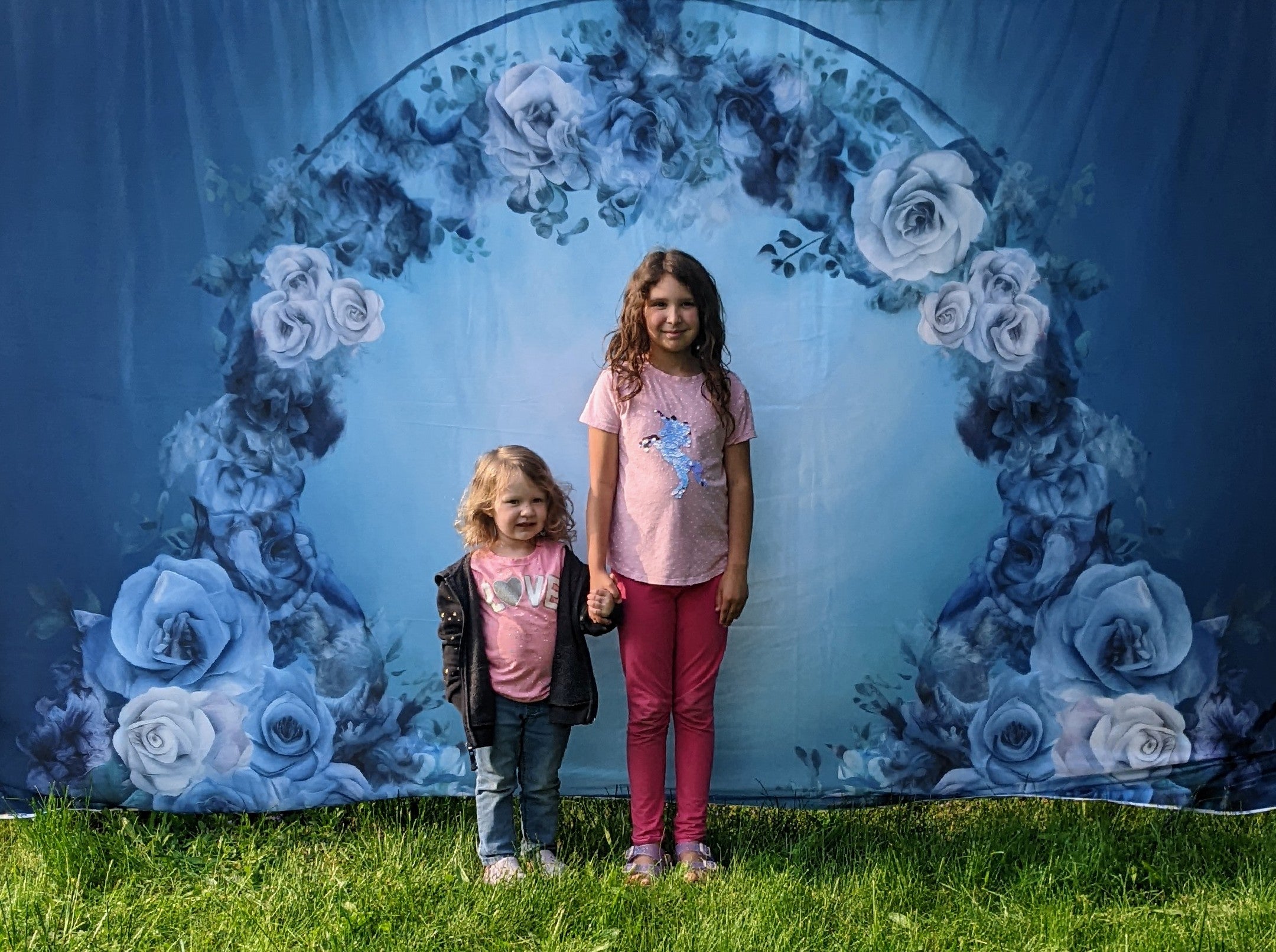 Kate Toile de fond Bleu Aquarelle boucle de fleur Conçu par Patty Robert - Kate Backdrop FR