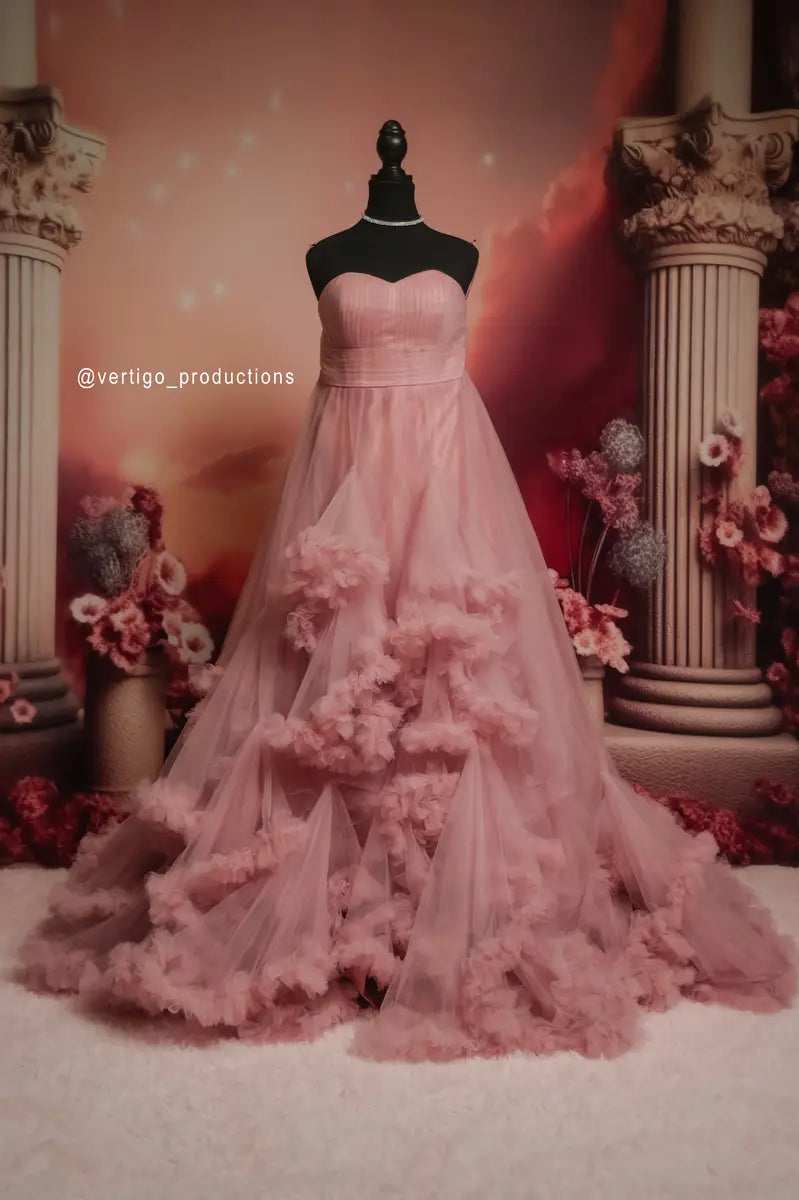 Offres Éclair #1 Kate Sans manches Dos nu Longue Maternité Robe pour Séance Photo - Kate Backdrop FR