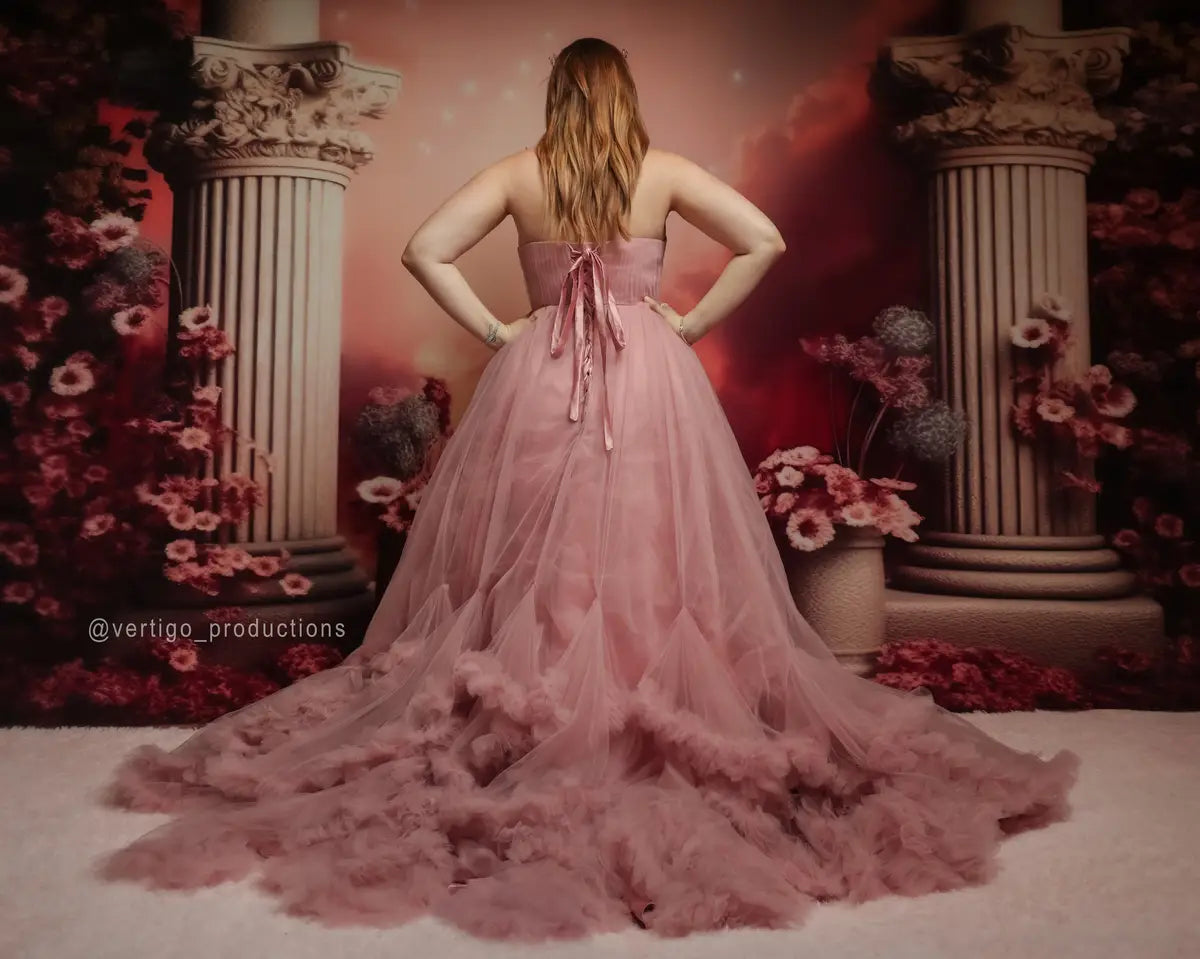 Offres Éclair #1 Kate Sans manches Dos nu Longue Maternité Robe pour Séance Photo - Kate Backdrop FR