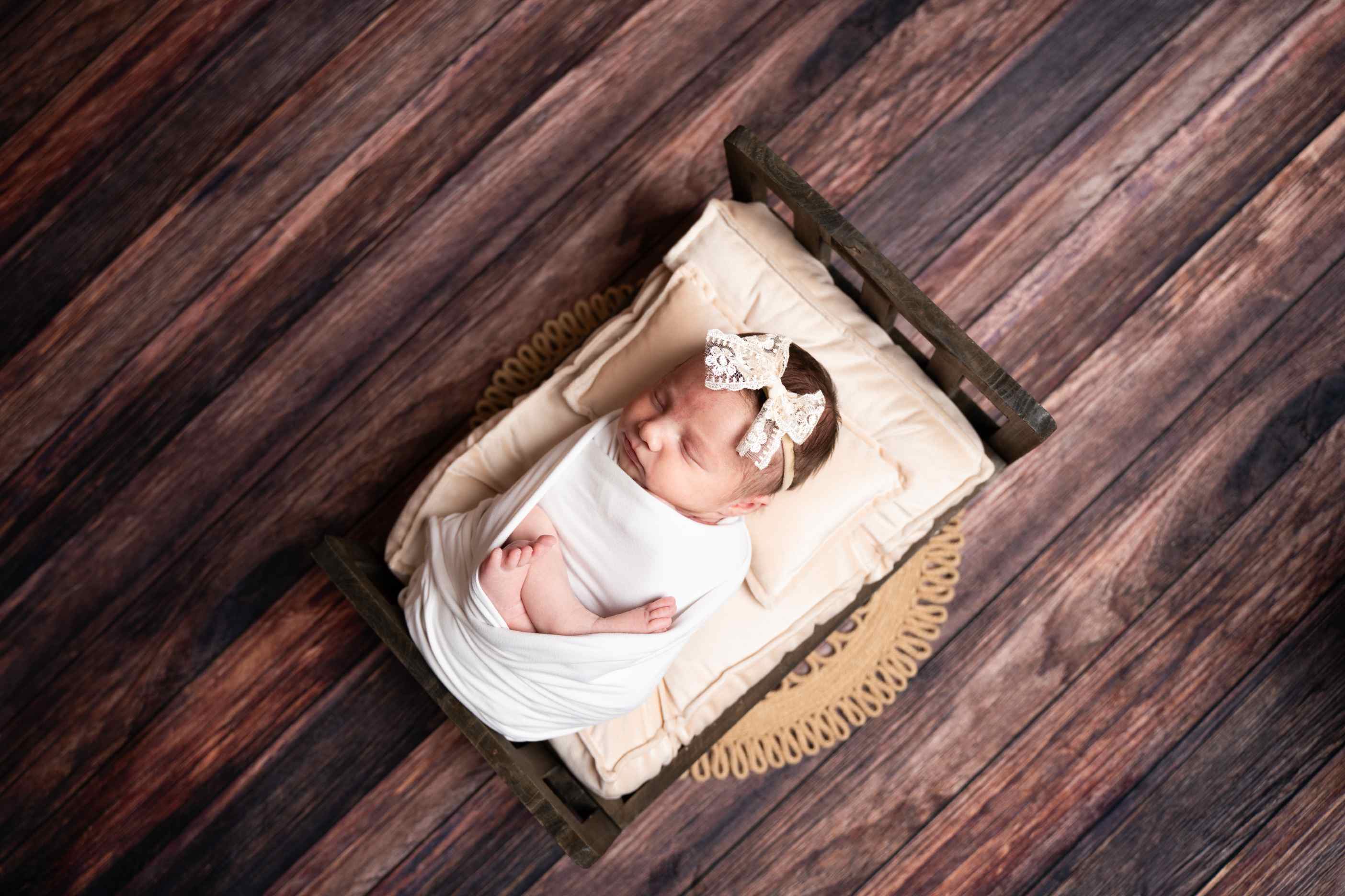 Kate Double-face Bois Brun/Bois Blanc Plancher Photographie Toile de fond Pliable 5x6.5pi(1.5x2m) - Kate Backdrop FR