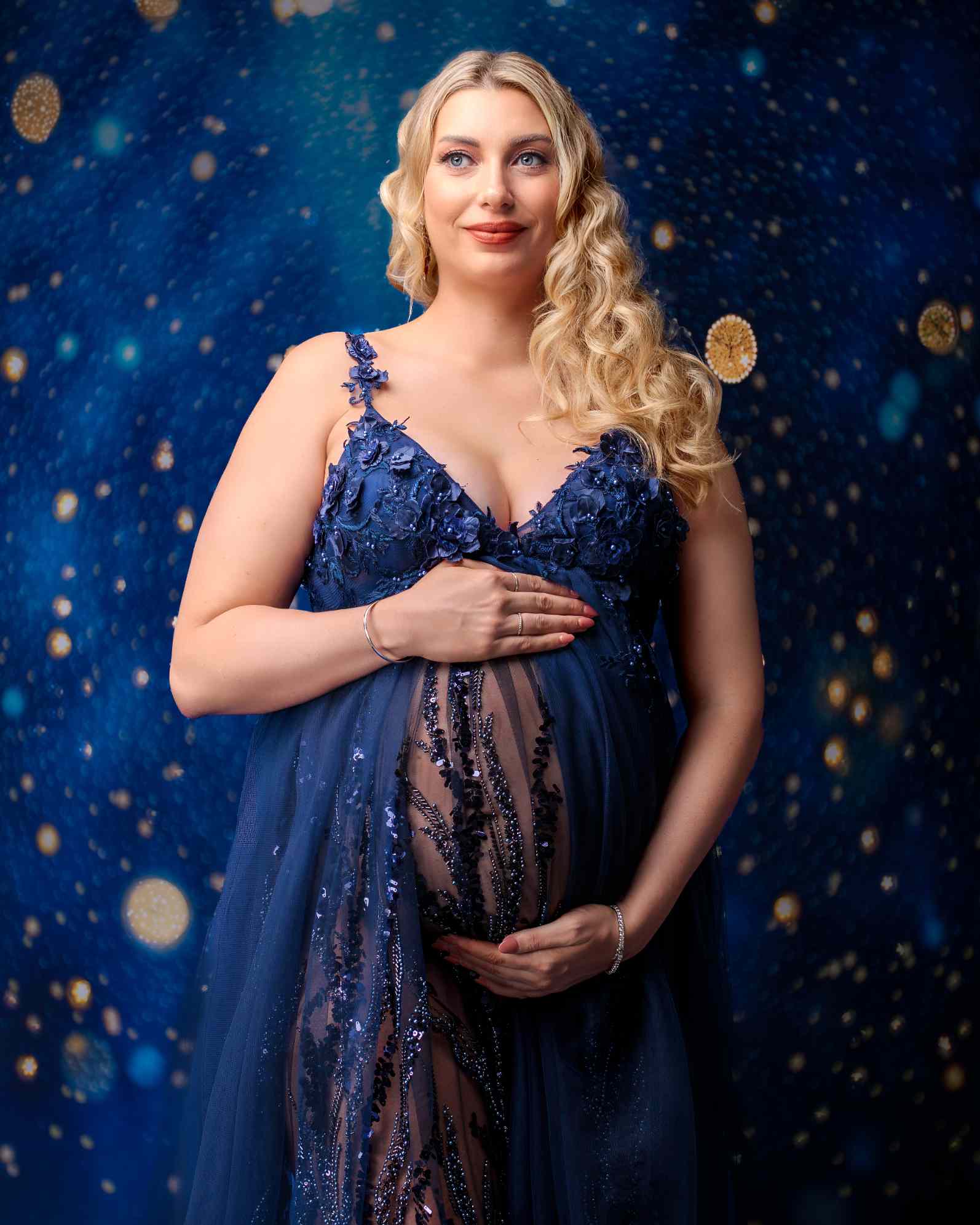 Kate Dentelle Bretelles spaghetti Dos nu Robe de Grossesse pour Séance Photo - Kate Backdrop FR