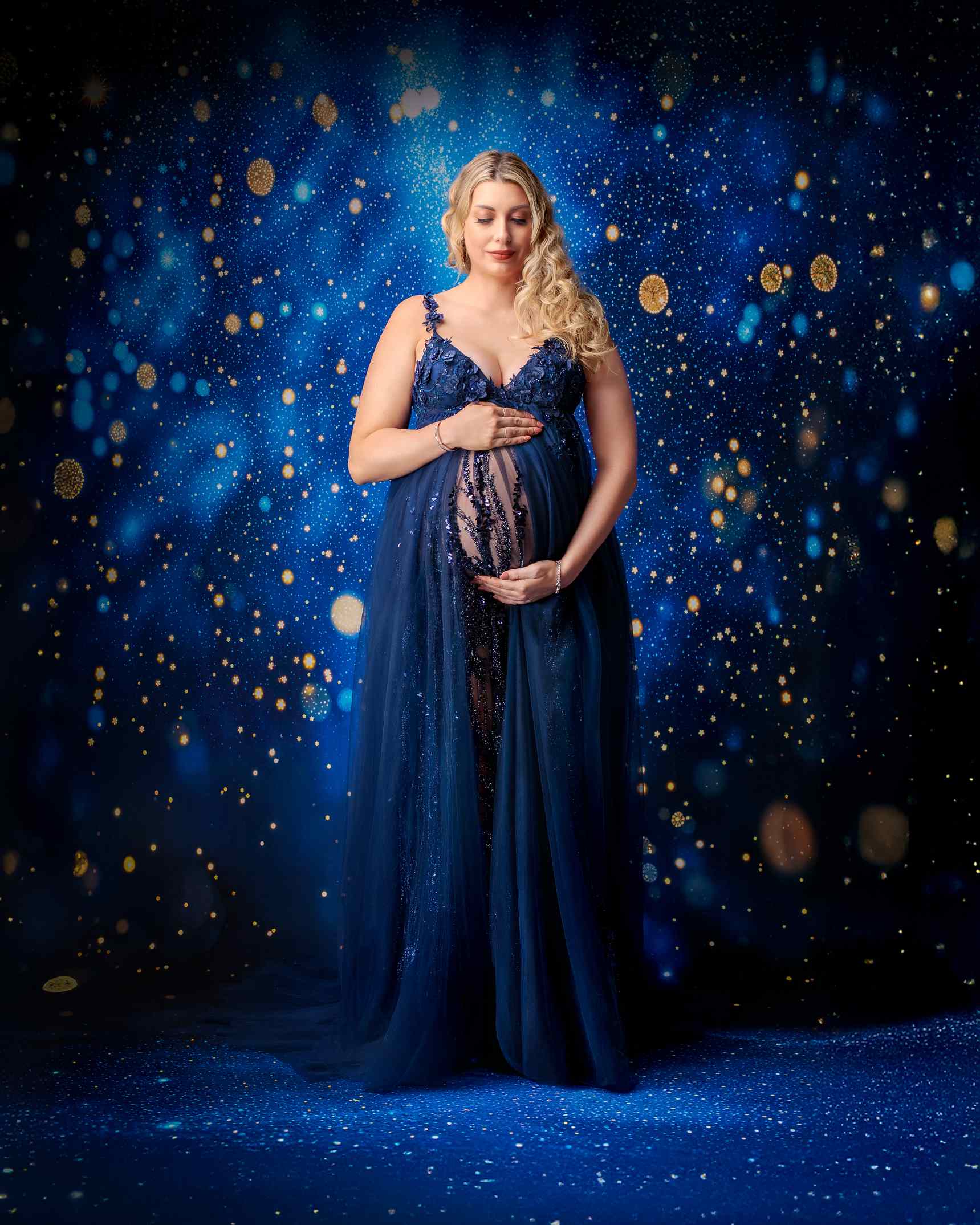 Kate Dentelle Bretelles spaghetti Dos nu Robe de Grossesse pour Séance Photo - Kate Backdrop FR