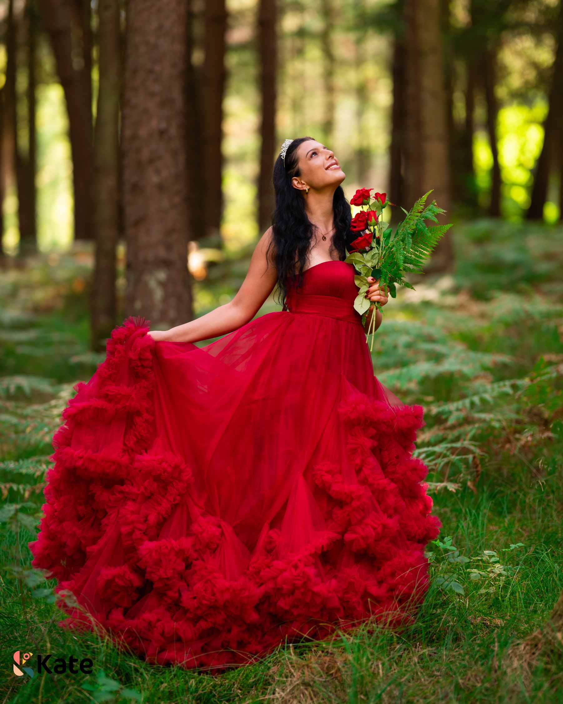 Kate Sans manches Dos nu Longue Robe de Grossesse pour Séance Photo - Kate Backdrop FR