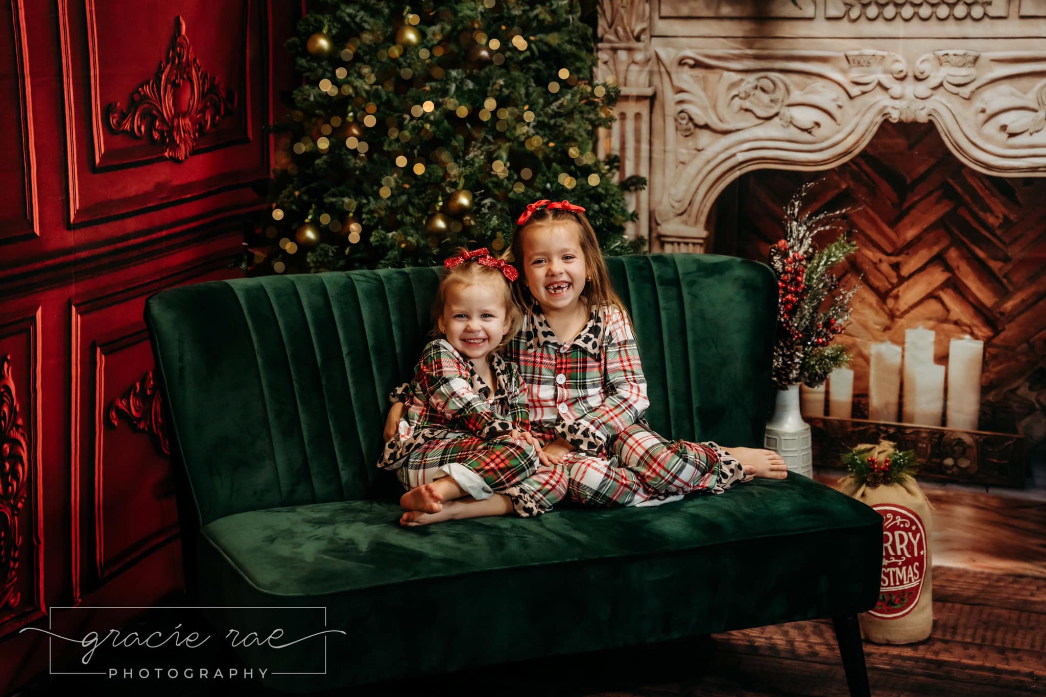 Kate Noël Victorien Mur Rouge Cheminée Ensemble de chambre (8pix8pi&10pix8pi&8pix10pi) - Kate Backdrop FR