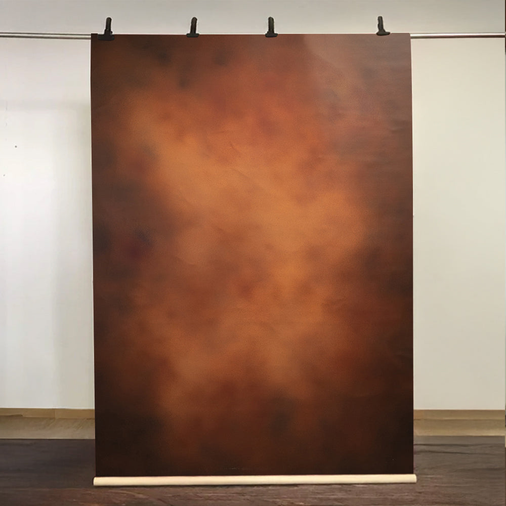 Kate 5x7pi Peint par pulvérisation Texture abstraite Brun Orange Toile de fond Peinte à la main - Kate Backdrop FR