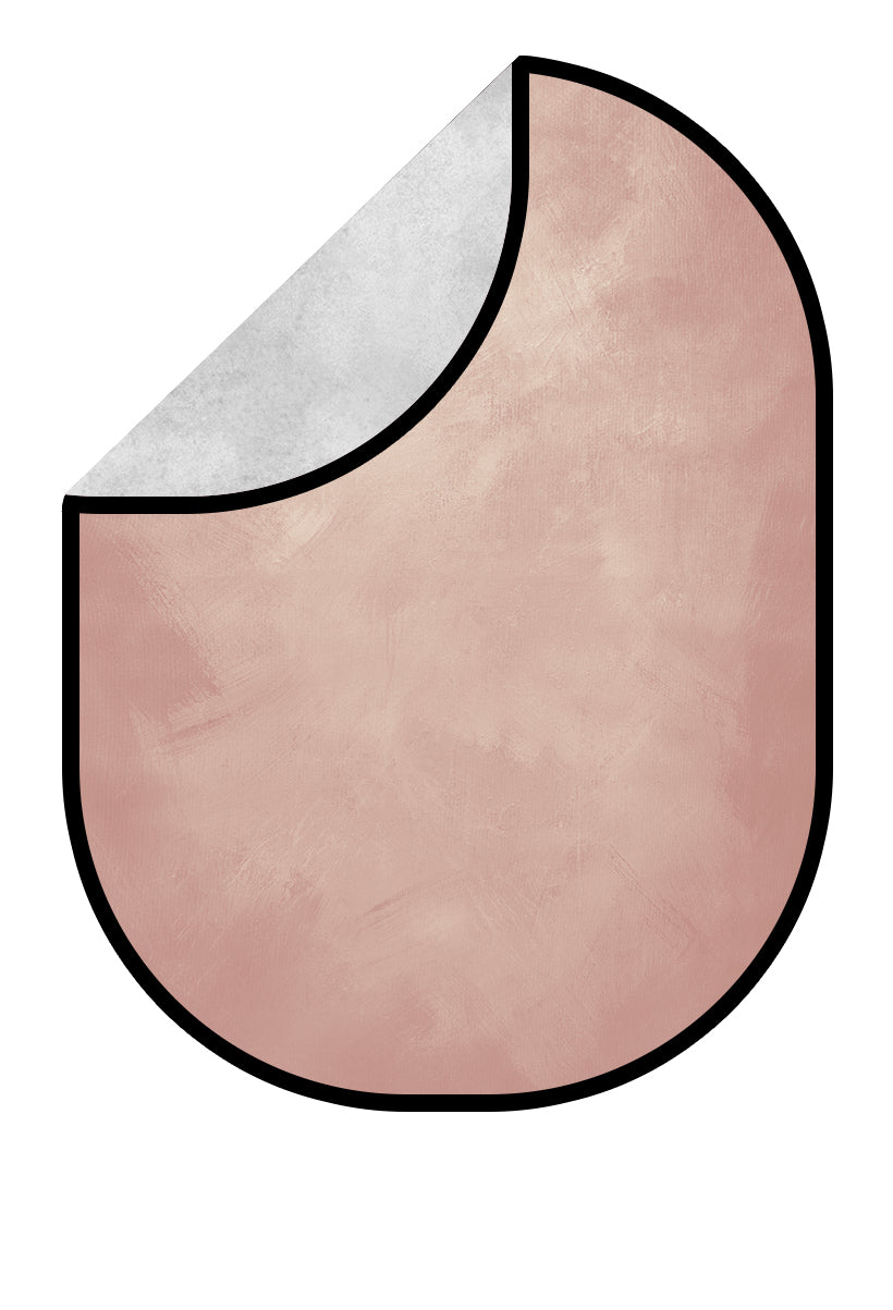 Kate Double-face Abstrait Blanc Gris/Rose Photographie Toile de fond Pliable 5x6.5pi(1.5x2m) - Kate Backdrop FR