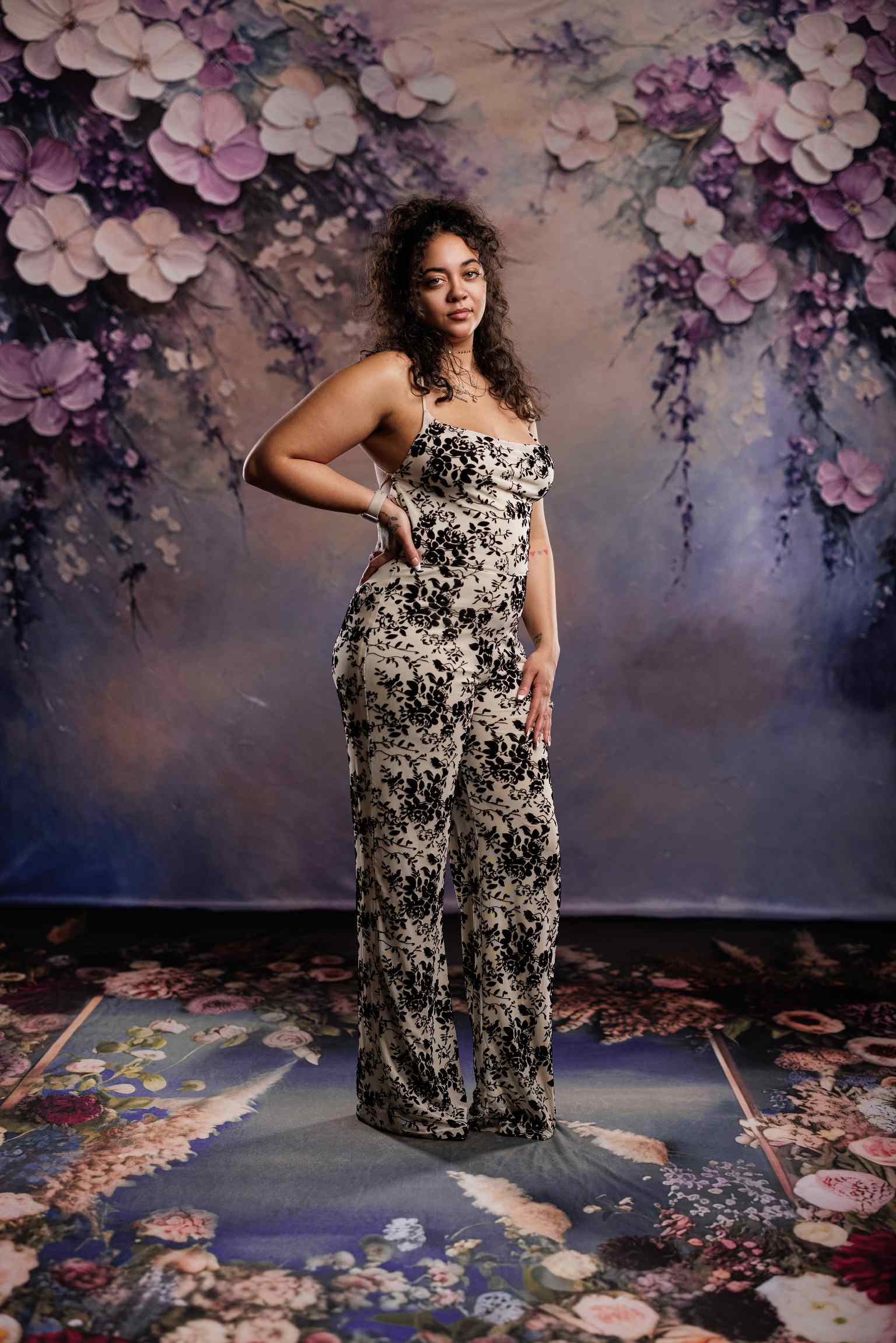 Kate Beaux-arts Violet Fleurs Pastel Toile de fond conçue par Emetselch - Kate Backdrop FR