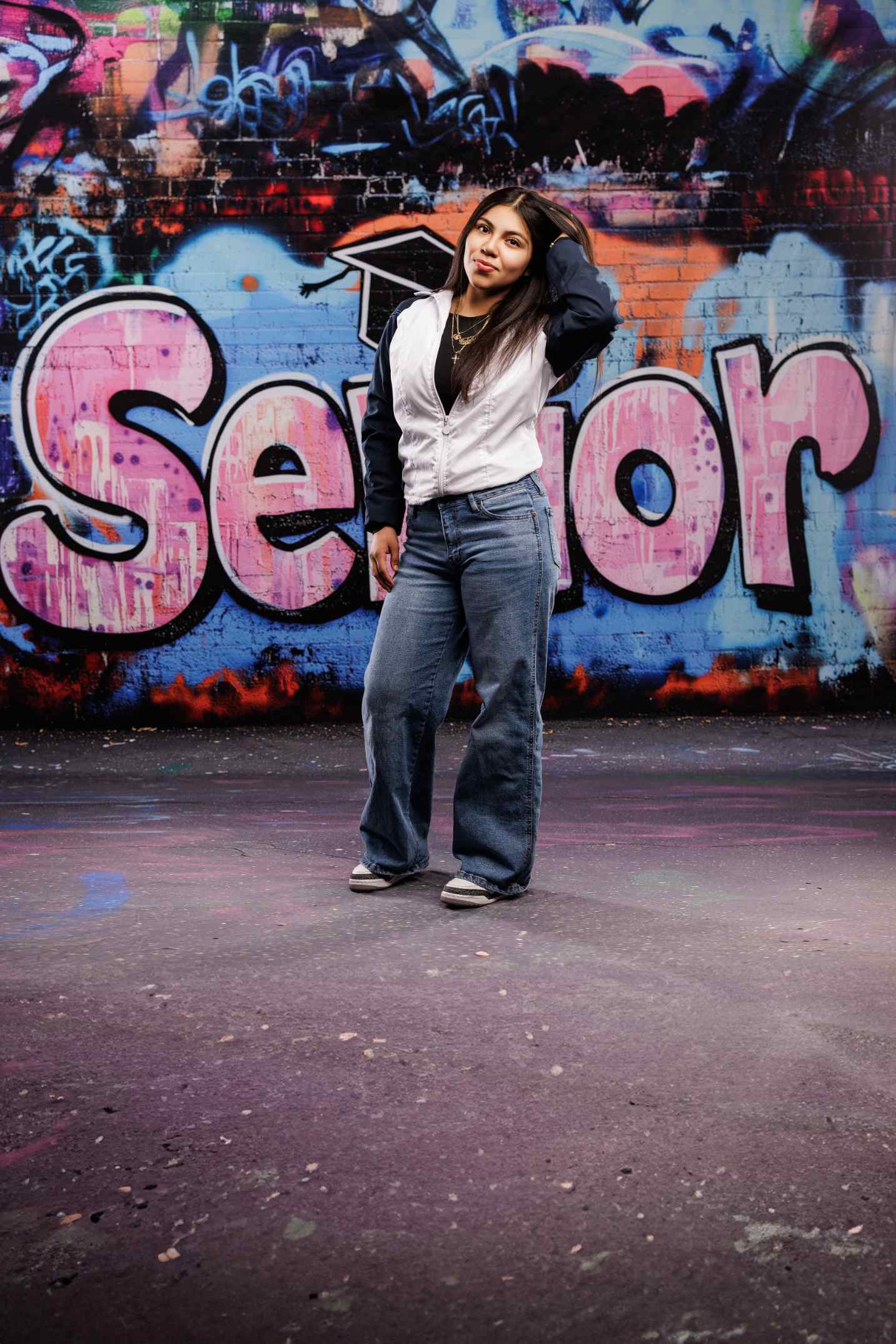 Kate Sweep Mur-à-Sol Senior Mur de Graffitis Toile de fond conçue par Patty Roberts - Kate Backdrop FR