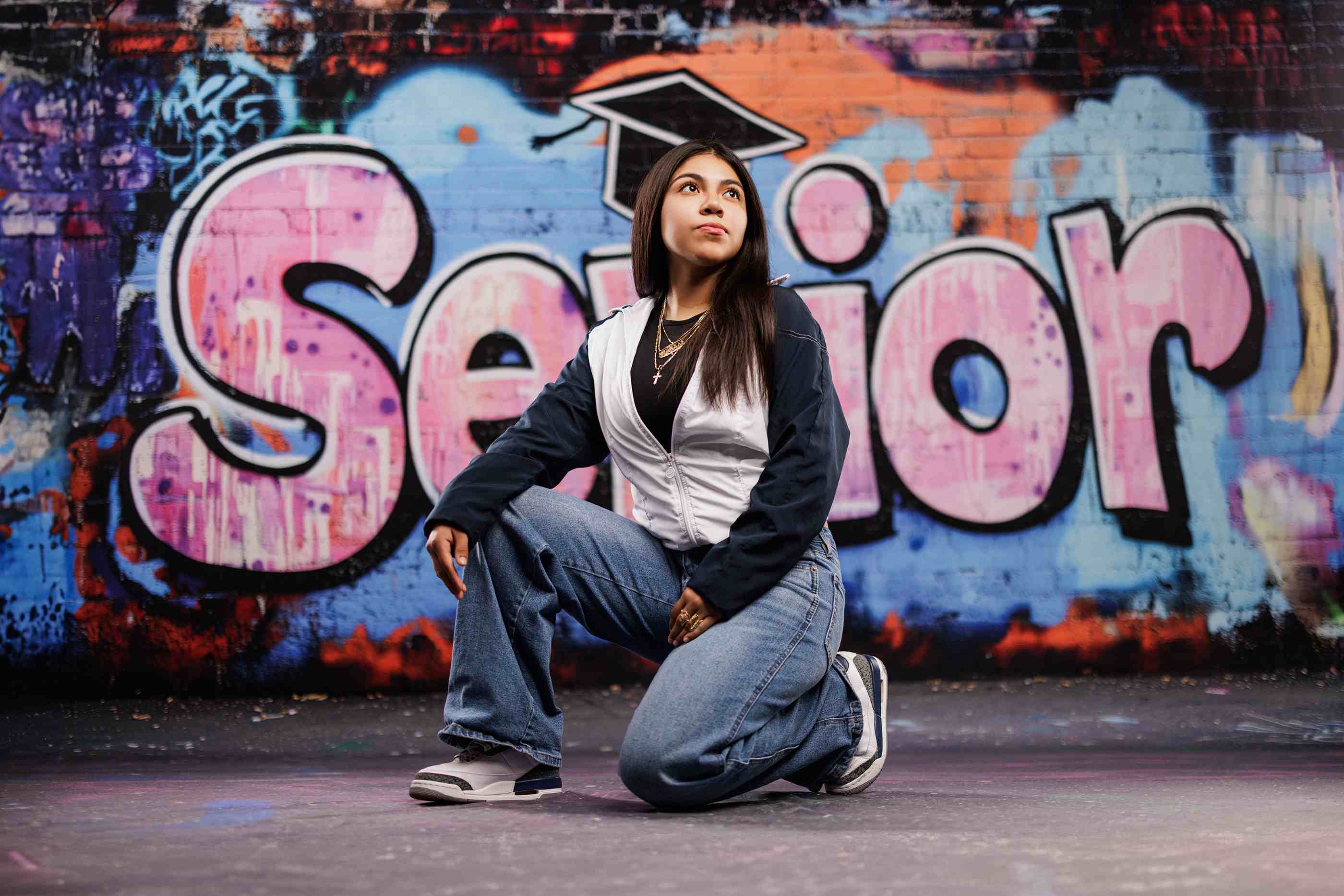 Kate Sweep Mur-à-Sol Senior Mur de Graffitis Toile de fond conçue par Patty Roberts - Kate Backdrop FR