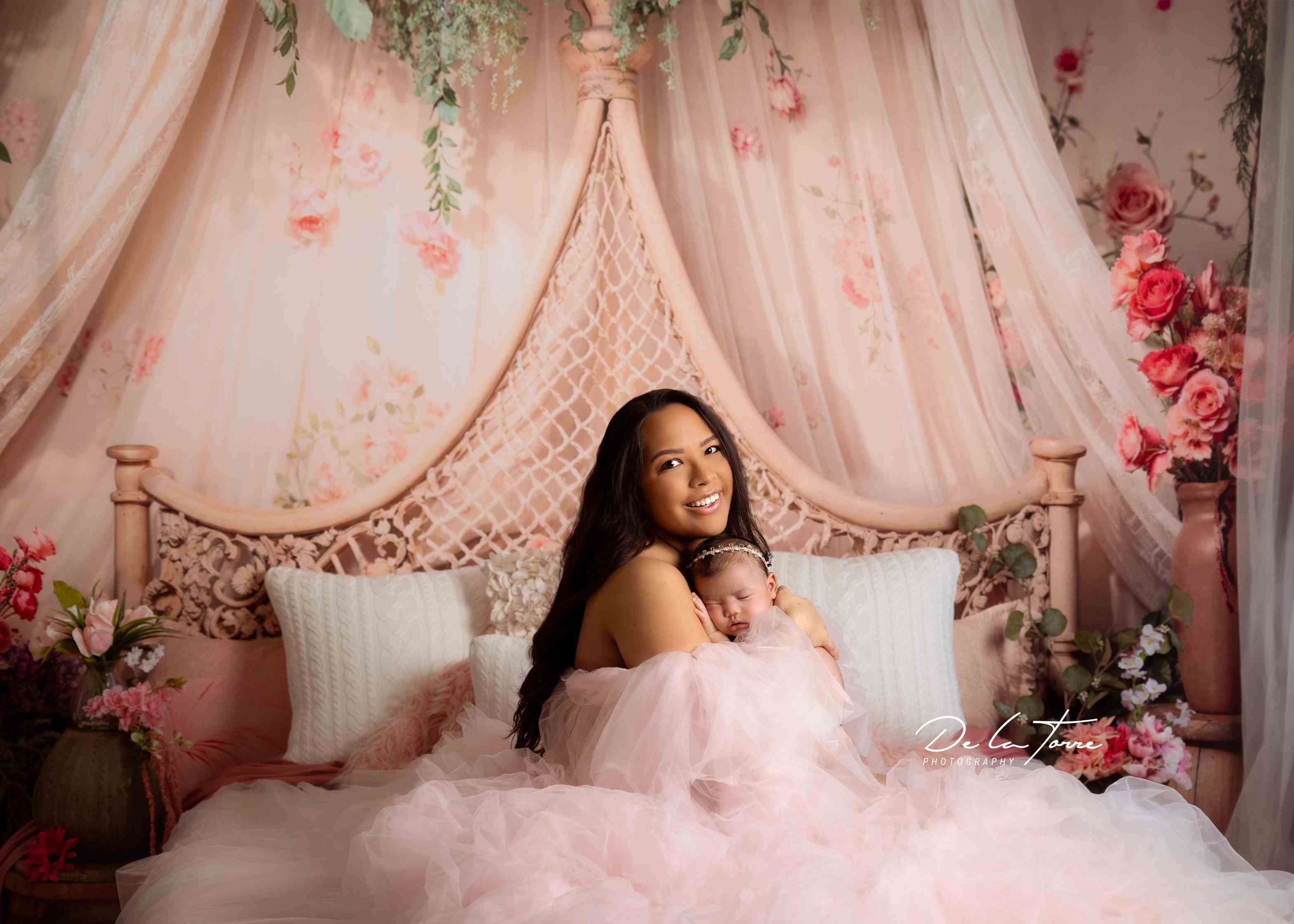 Kate Printemps Fleurs Rideau Lit Famille Toile de fond conçue par Emetselch - Kate Backdrop FR