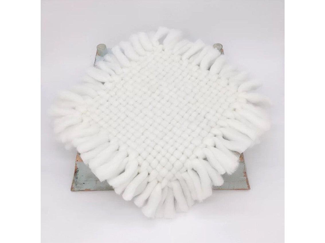 Kate Pompon Tressé Nouveau-né Accessoires Studio Photo Couverture en Fausse Fourrure - Kate Backdrop FR