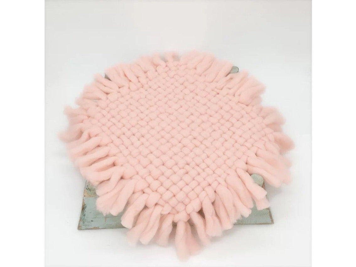 Kate Pompon Tressé Nouveau-né Accessoires Studio Photo Couverture en Fausse Fourrure - Kate Backdrop FR