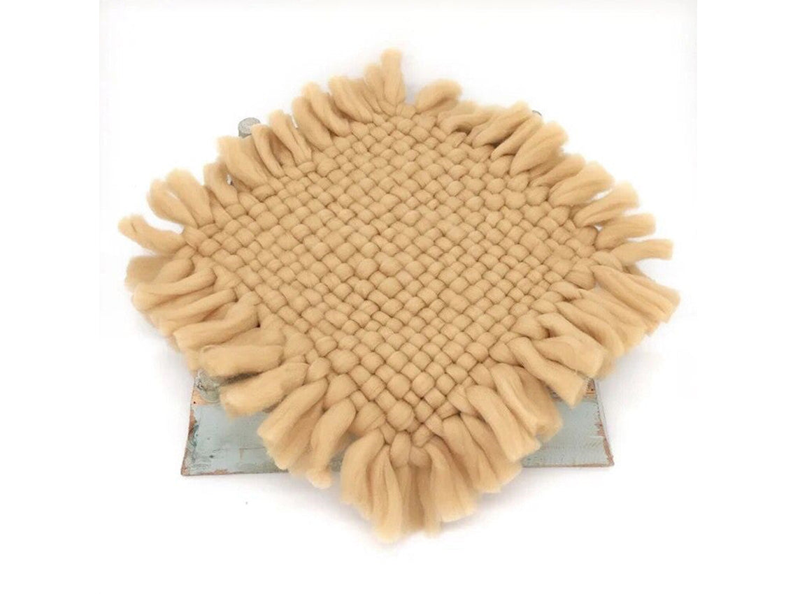 Kate Pompon Tressé Nouveau-né Accessoires Studio Photo Couverture en Fausse Fourrure - Kate Backdrop FR