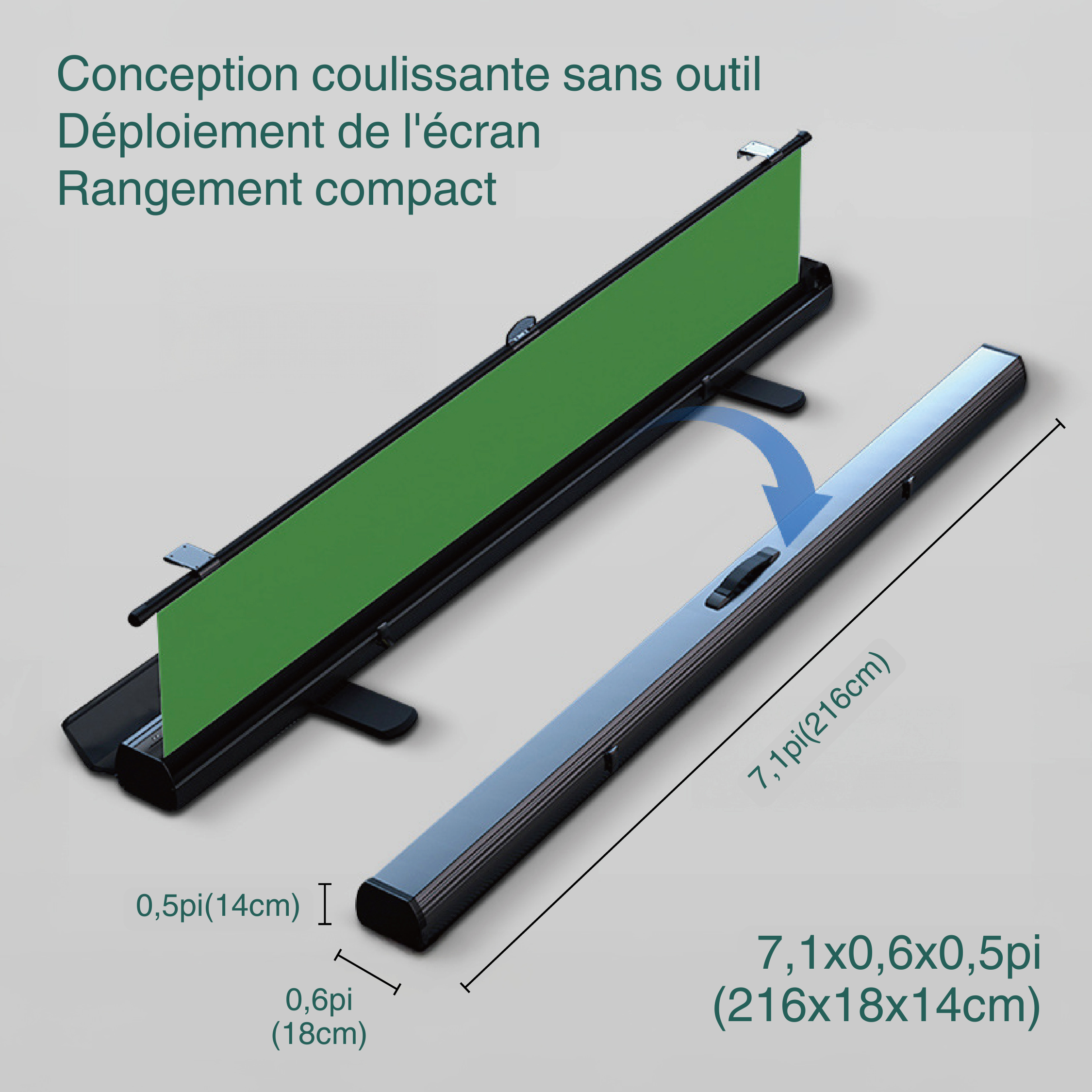 Kate Support Tout-en-un Vert Pliable pour Fond de Studio 6.8*7pi(2.1*2.1m)