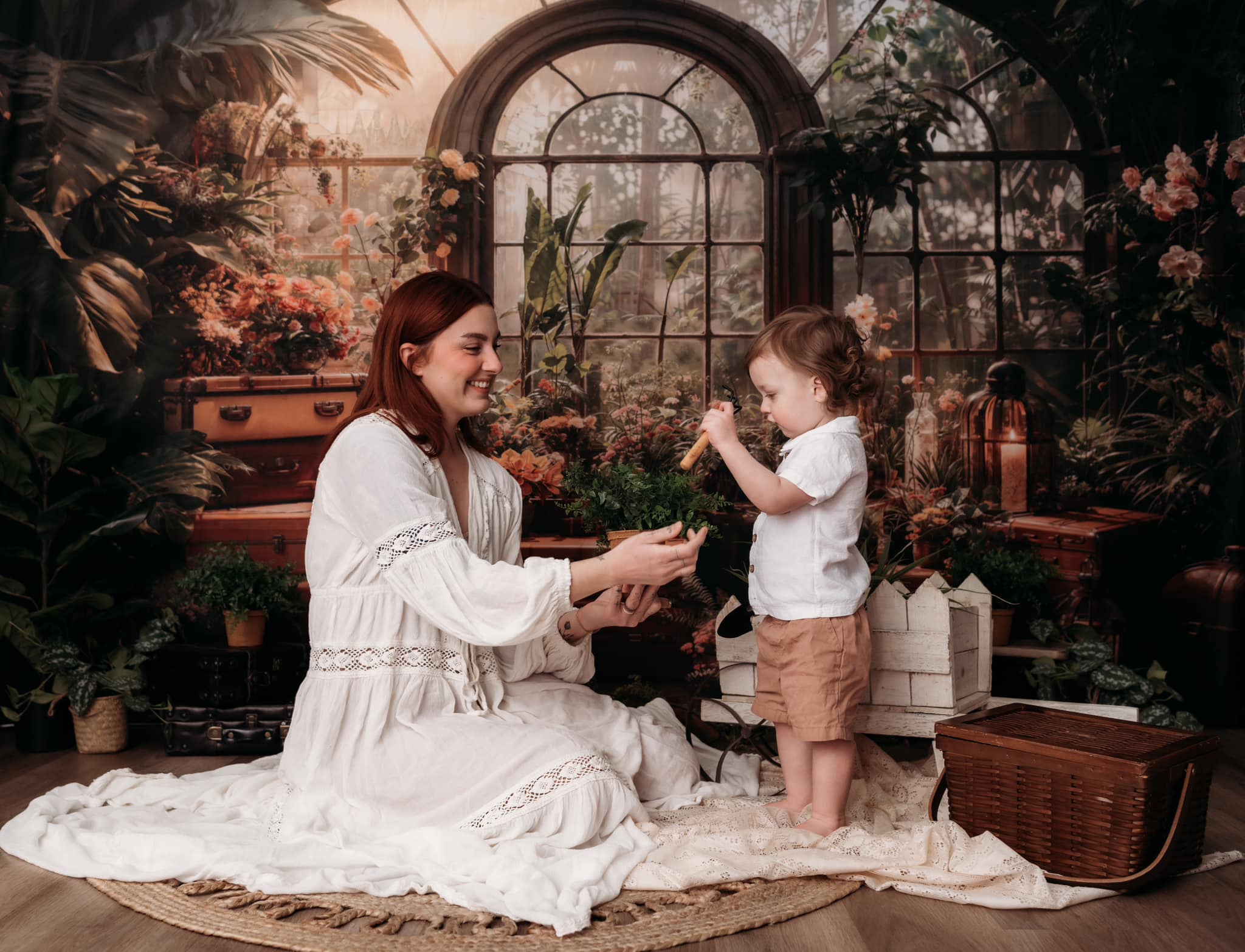 Kate Printemps Plante verte Fenêtre Chambre Toile de fond conçue par Chain Photographie - Kate Backdrop FR