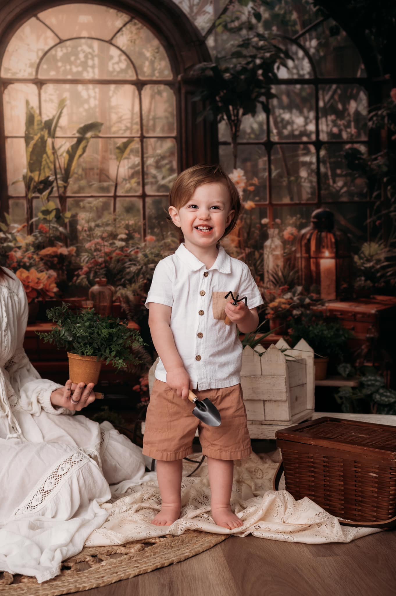 Kate Printemps Plante verte Fenêtre Chambre Toile de fond conçue par Chain Photographie - Kate Backdrop FR