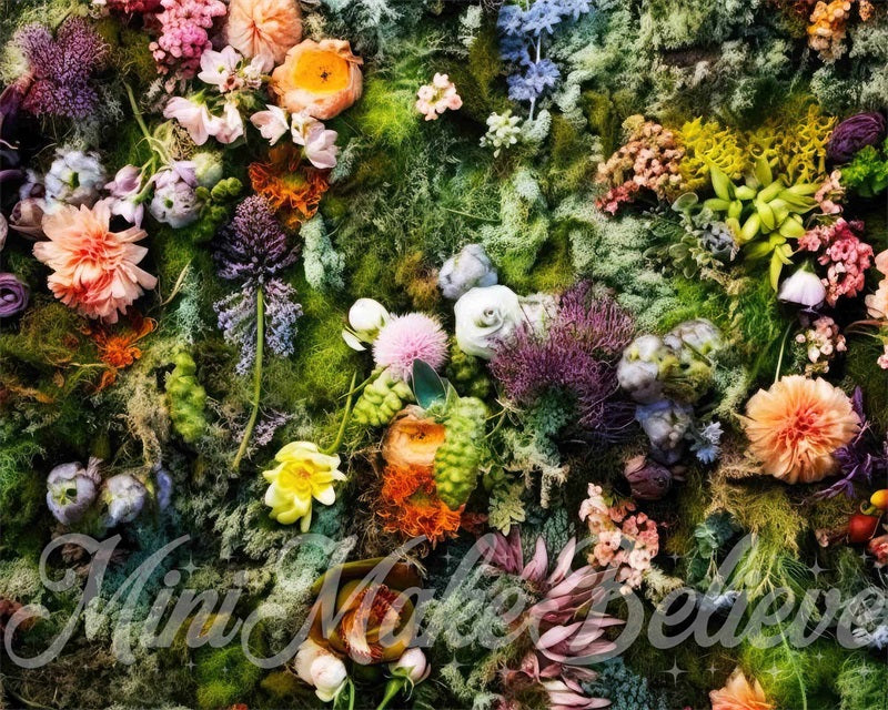 Kate Coloré Printemps Fleurs Tapis de sol en Caoutchouc conçue par Mini MakeBelieve - Kate Backdrop FR