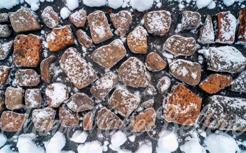 Kate Neige Pavé Hiver Tapis de sol en Caoutchouc conçue par Mini MakeBelieve - Kate Backdrop FR