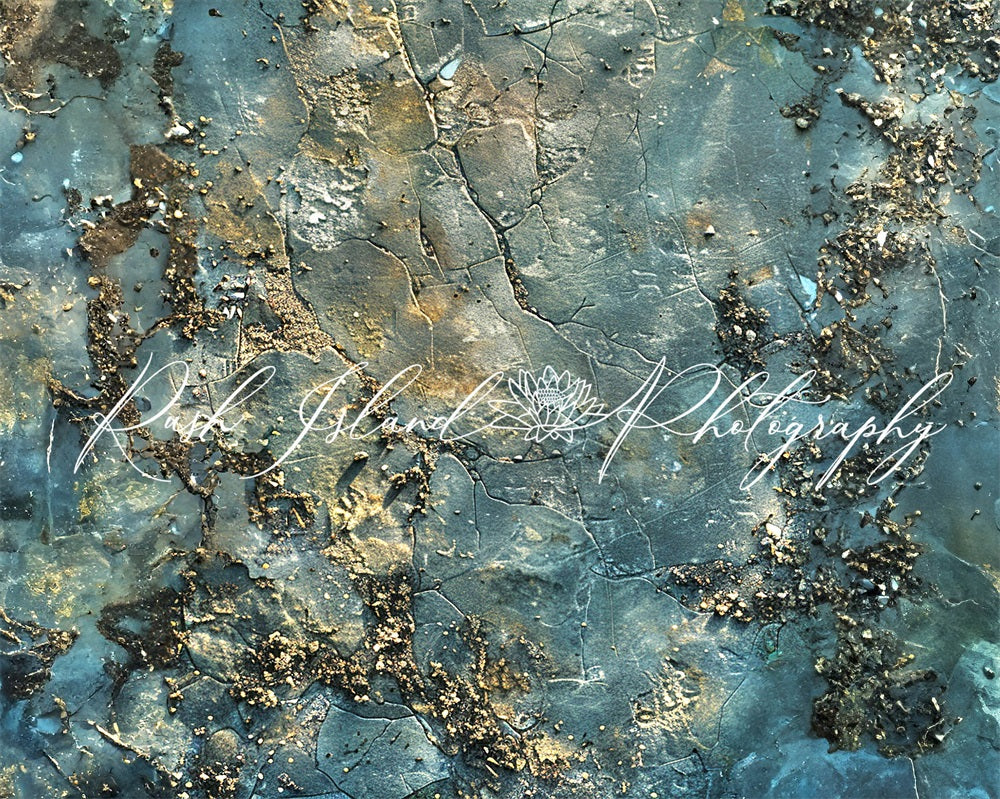 Kate Dégradé Pierre de granit Bleu Vert Tapis de sol en Caoutchouc conçue par Laura Bybee - Kate Backdrop FR