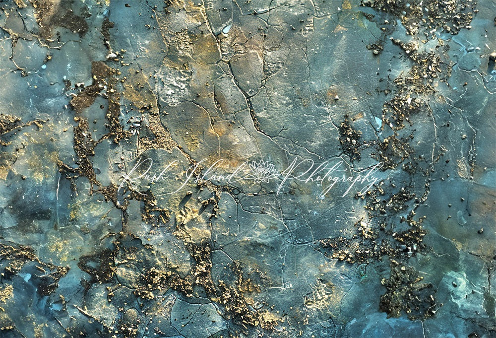 Kate Dégradé Pierre de granit Bleu Vert Tapis de sol en Caoutchouc conçue par Laura Bybee - Kate Backdrop FR