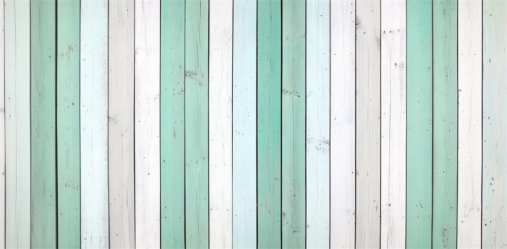 Kate Vert menthe Blanc Bois Tapis de sol en Caoutchouc conçue par Mini MakeBelieve - Kate Backdrop FR