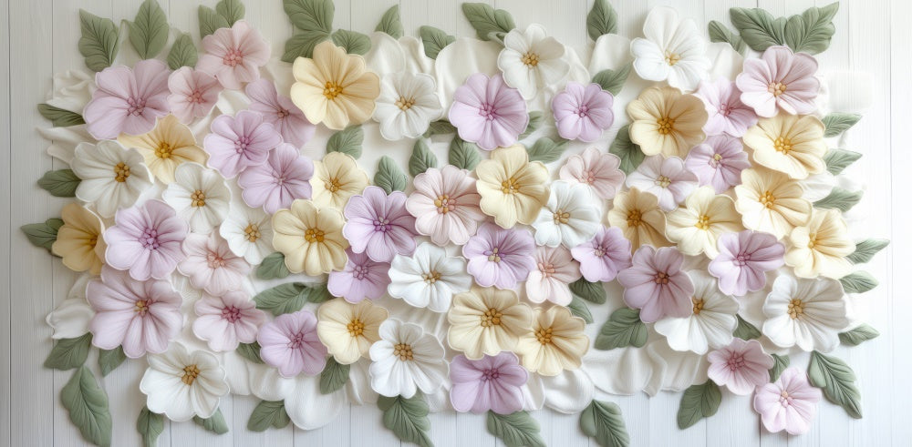 Kate Nouveau-né Fleurs Pastel Bois Tapis de sol en Caoutchouc conçue par Mini MakeBelieve - Kate Backdrop FR