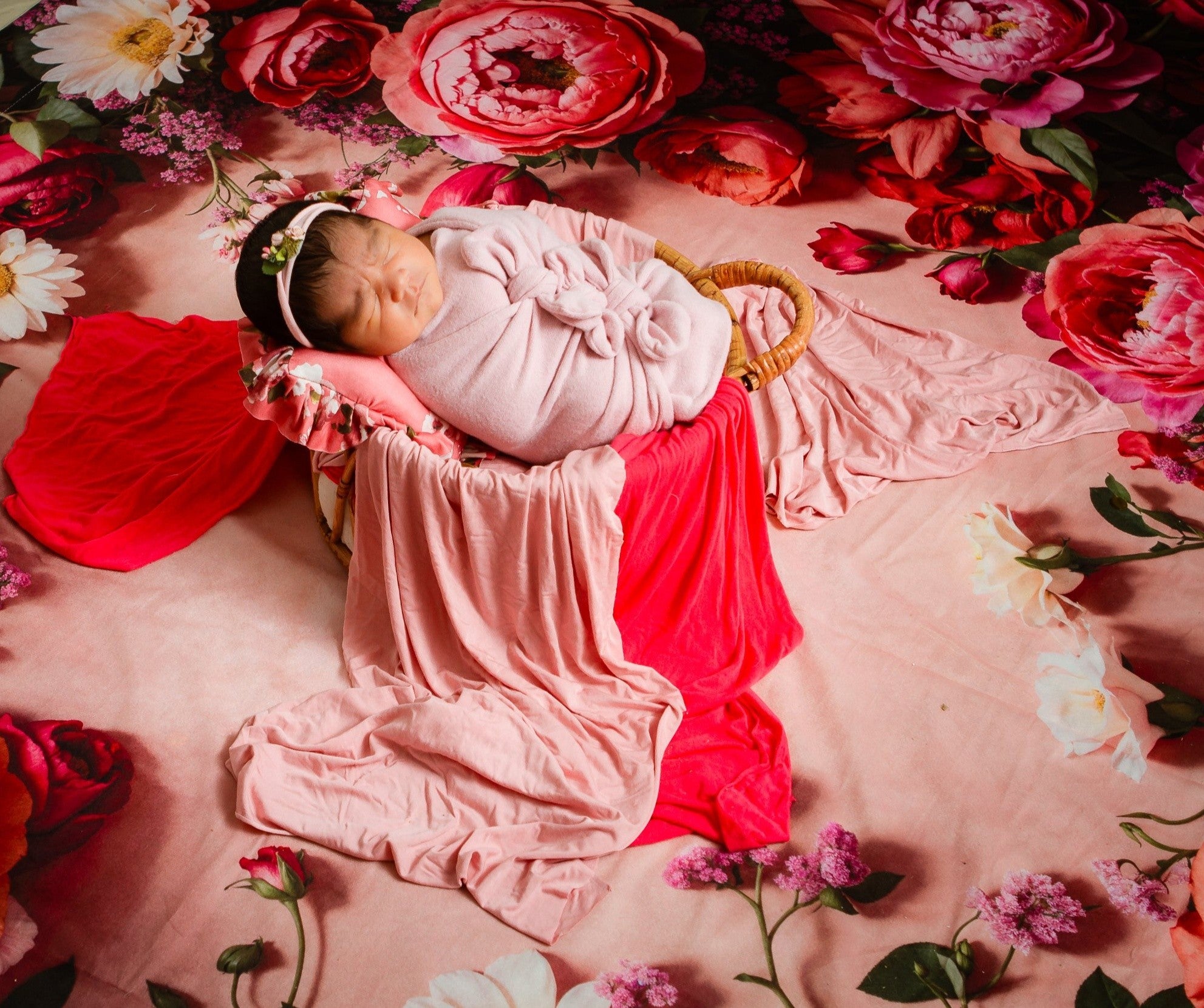 Kate Nouveau-né Fleur Rose Tapis de sol en Caoutchouc pour la photographie - Kate Backdrop FR