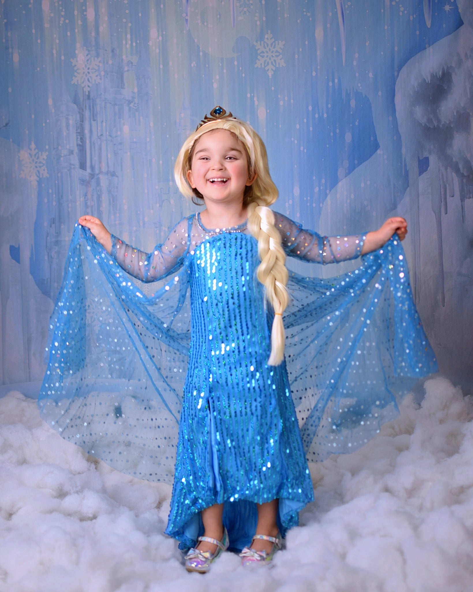 Kate Château Neige glacée Hiver Noël Toile de fond conçu par Jerry_Sina - Kate Backdrop FR