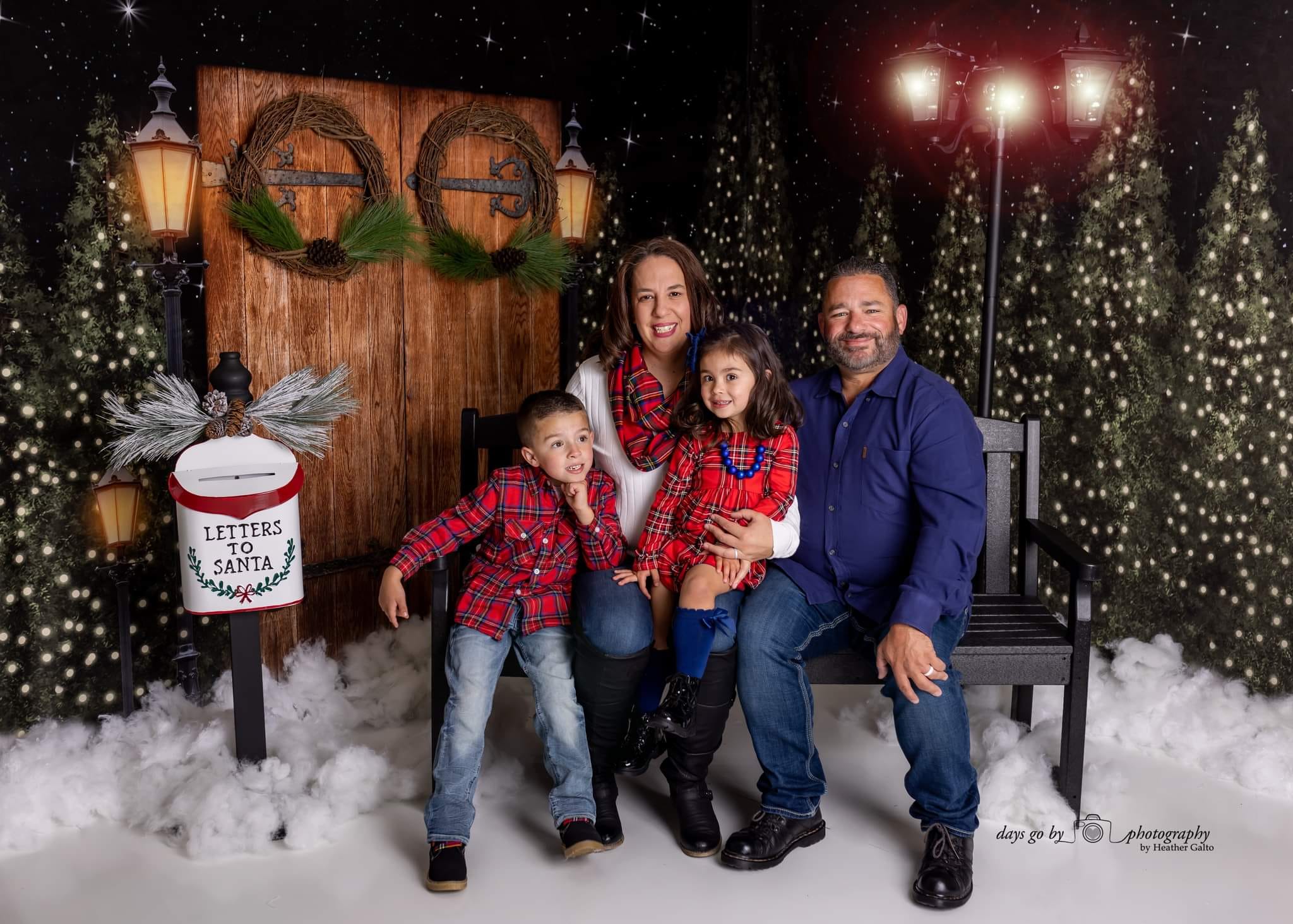 Kate Neige Arbres Noël Porte Nuit Ensemble de chambre (8pix8pi&10pix8pi&8pix10pi) - Kate Backdrop FR