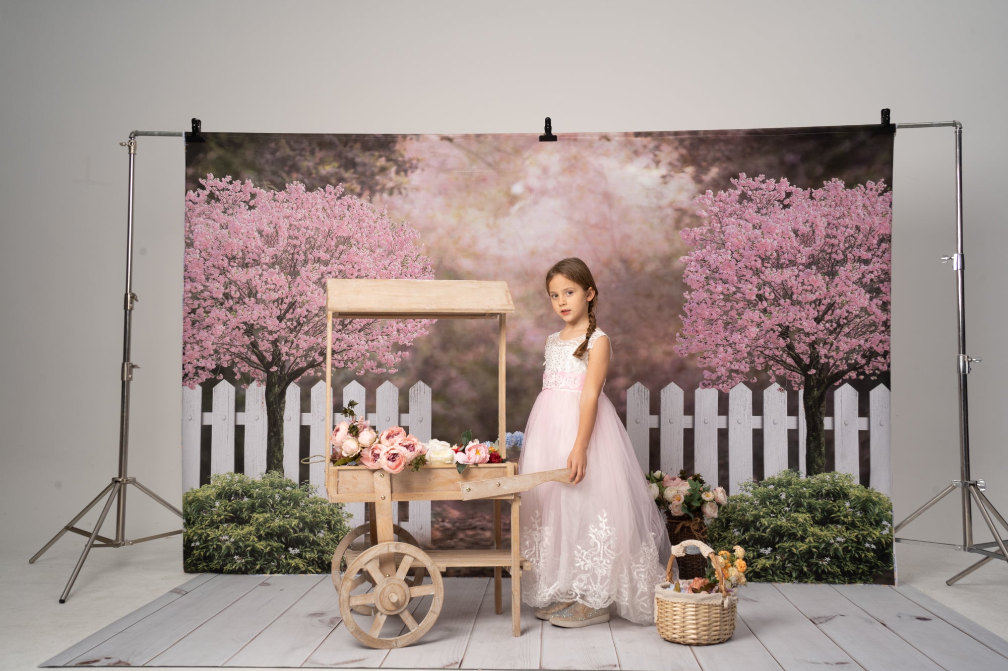Kate Printemps Jardin Fleurs de cerisier Toile de fond pour la photographie - Kate Backdrop FR