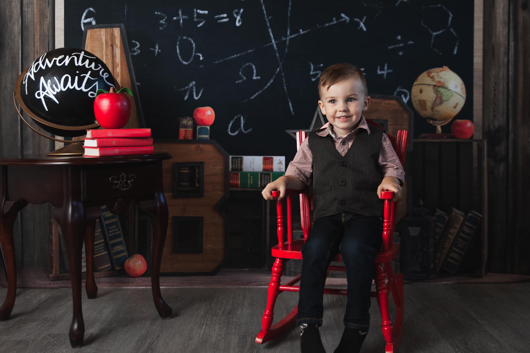 Kate Retour à l'école Tableau noir ABC Toile de fond conçu par Emetselch - Kate Backdrop FR