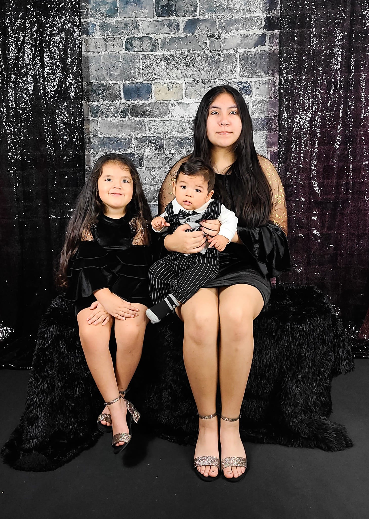 Kate Mur de briques Ton foncé Noir Portrait Toile de fond conçue par Emetselch - Kate Backdrop FR