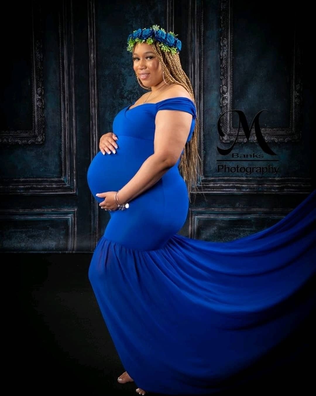 Kate Rétro Bleu Mur Porte Mariage Toile de fond pour la photographie - Kate Backdrop FR