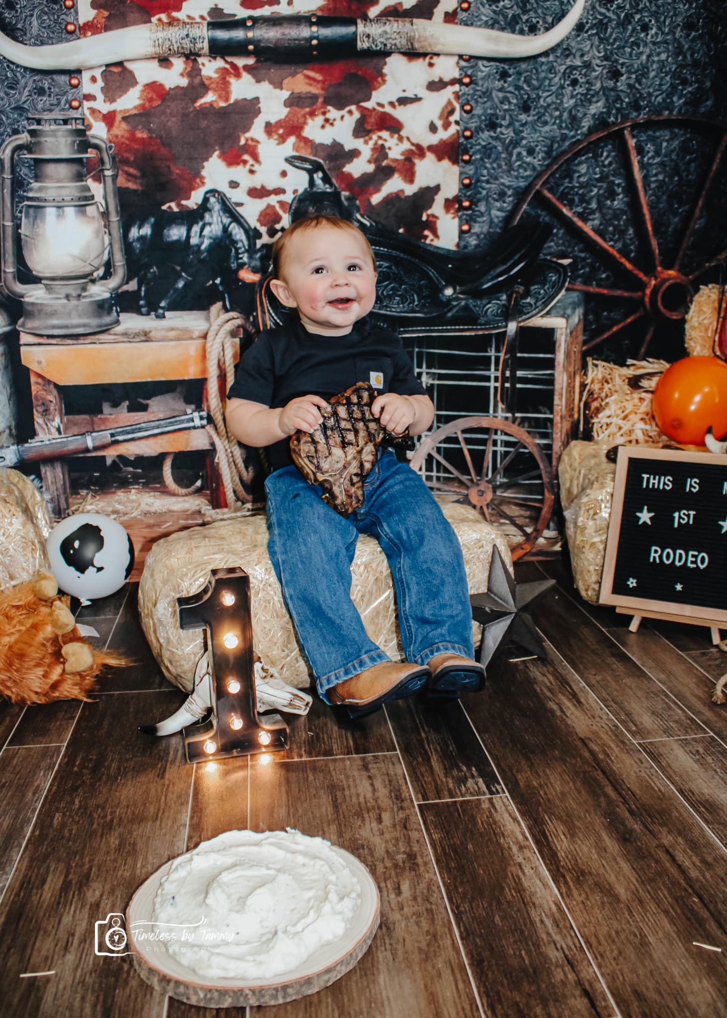 Kate Anniversaire Cake Smash Ouest Toile de fond conçue par Arica Kirby - Kate Backdrop FR