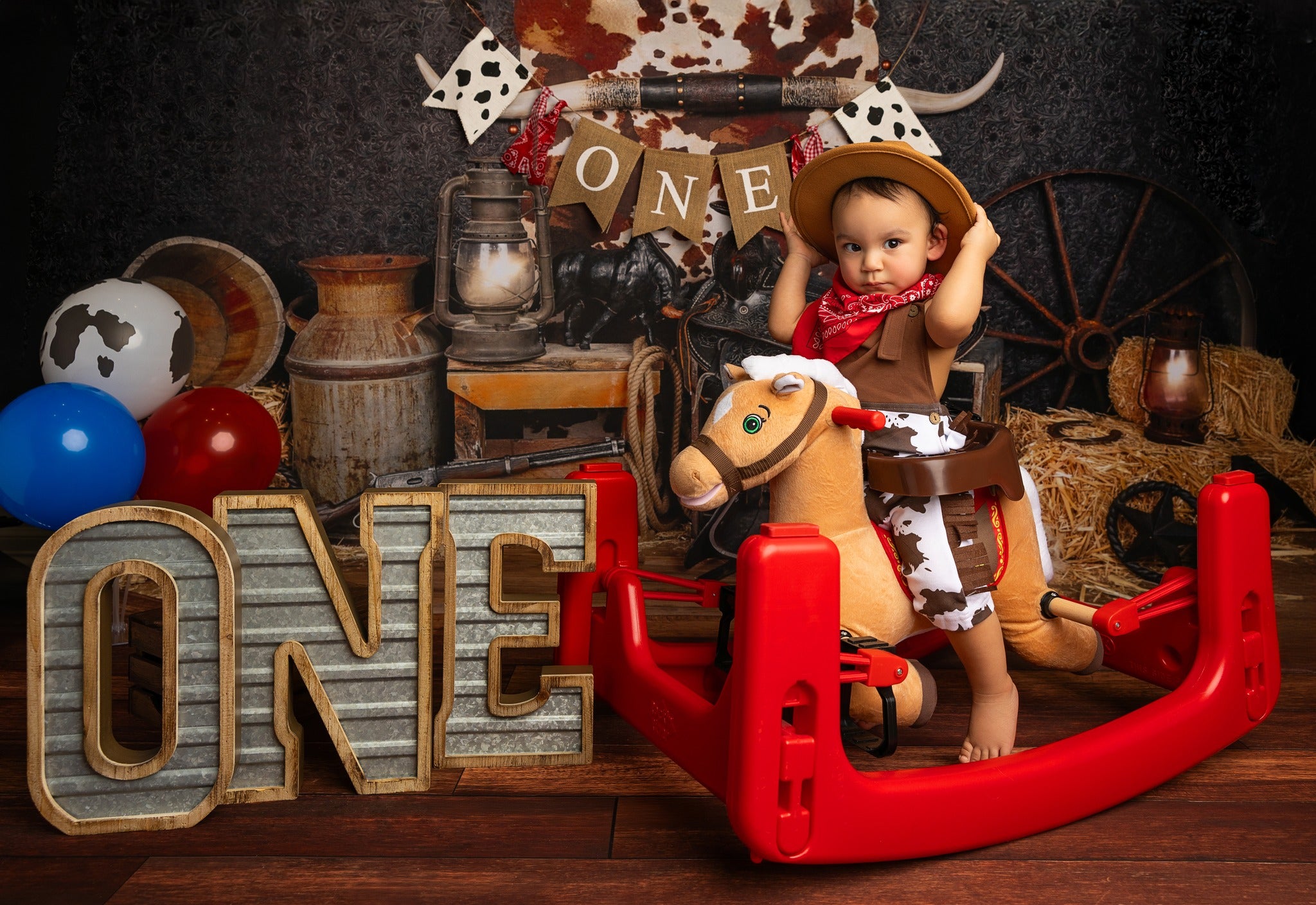 Kate Anniversaire Cake Smash Ouest Toile de fond conçue par Arica Kirby - Kate Backdrop FR