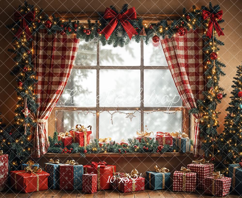 Kate Noël Fenêtre Guirlande Cadeaux Toile de fond conçue par Emetselch - Kate Backdrop FR