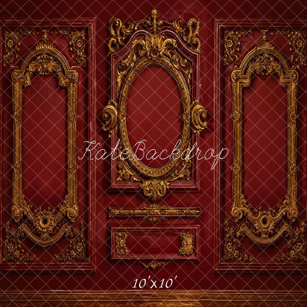 FLASH #1 Kate Mur Baroque Vintage Ornements Rouge Toile de fond conçue par Emetselch