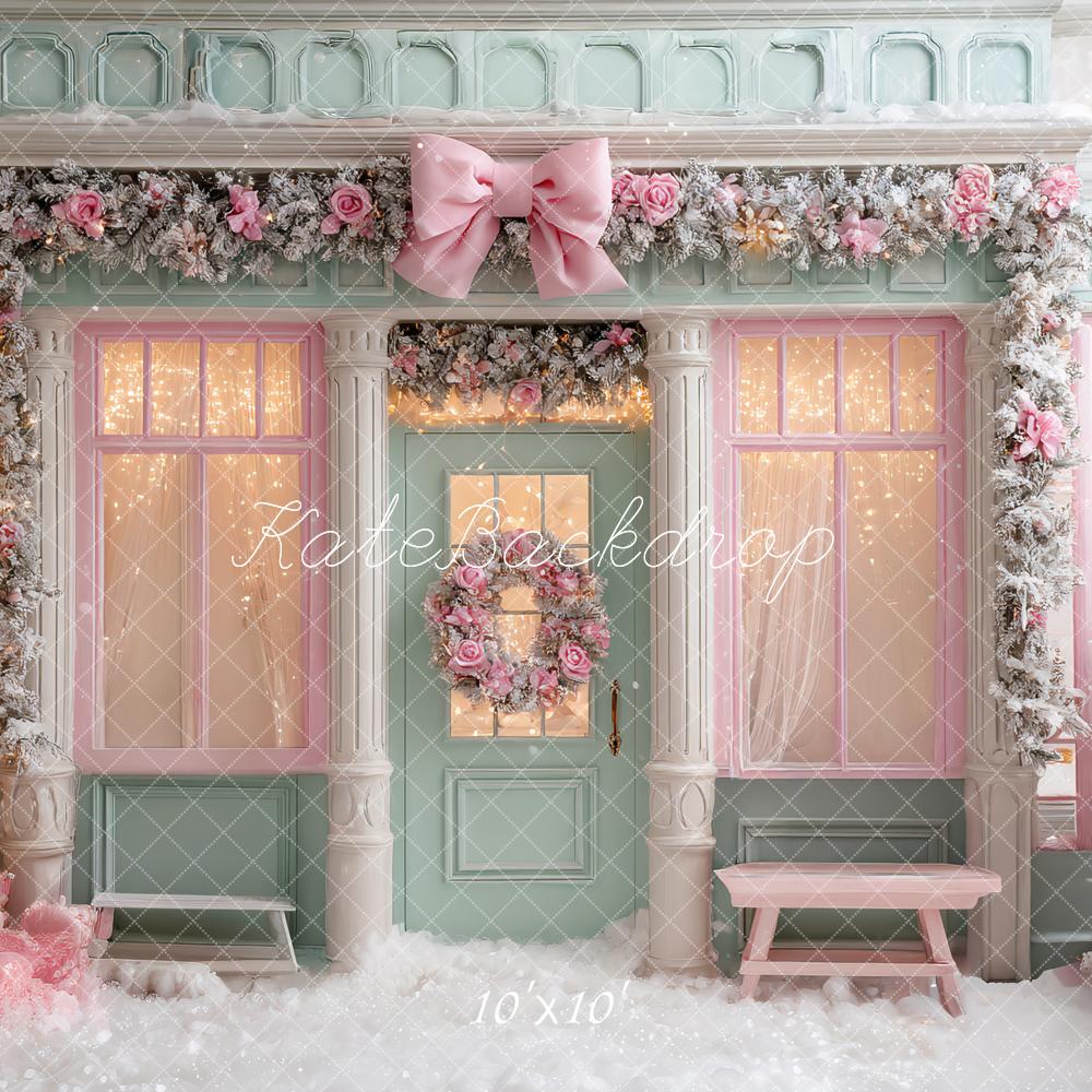 Kate Noël Boutique Fleurs Neige Toile de fond conçue par Ashley Paul