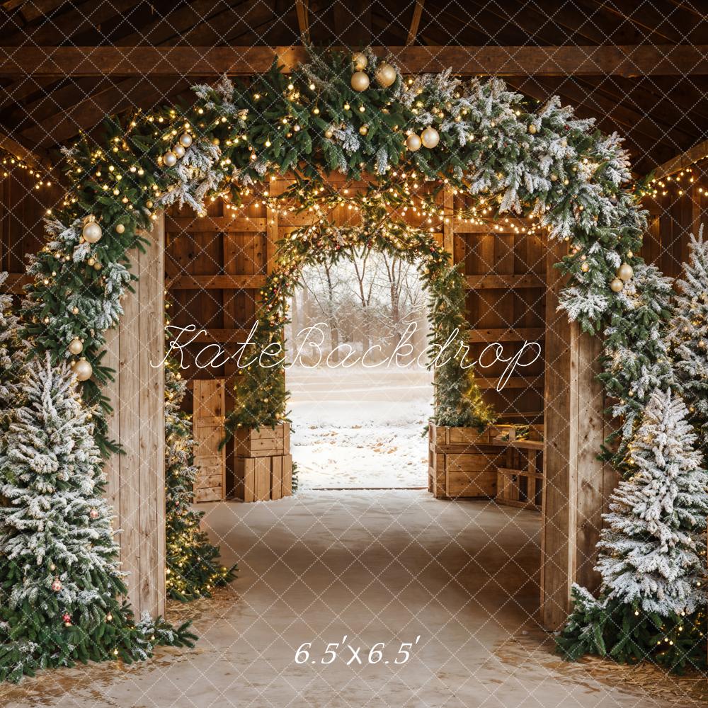 Kate Noël Arche Lumière Sapins Porte Toile de fond conçue par Emetselch