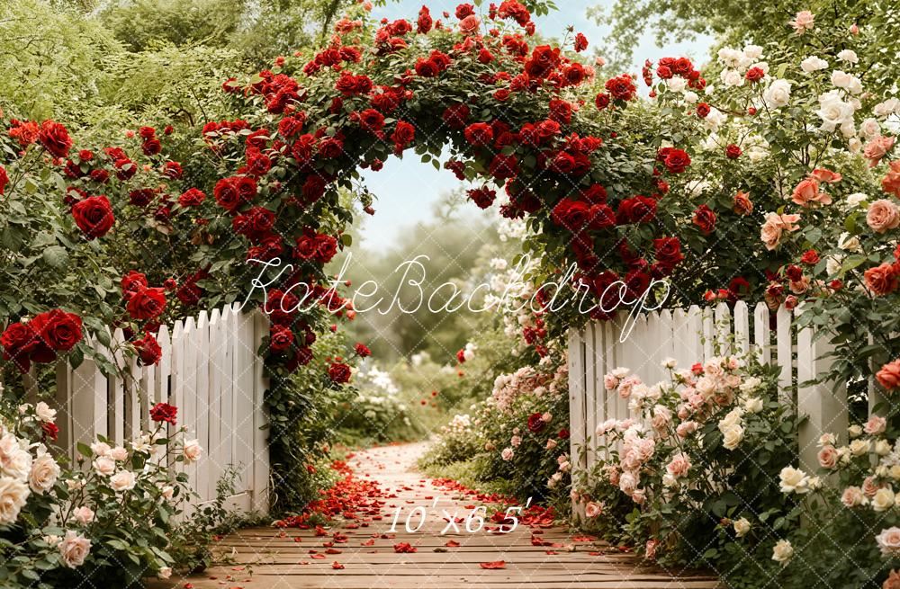 Kate Saint Valentin Arche Jardin Chemin Toile de fond conçue par Emetselch