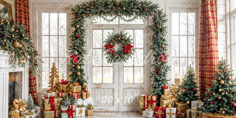 Kate Noël Guirlande Cadeaux Porte Toile de fond conçue par Emetselch - Kate Backdrop FR