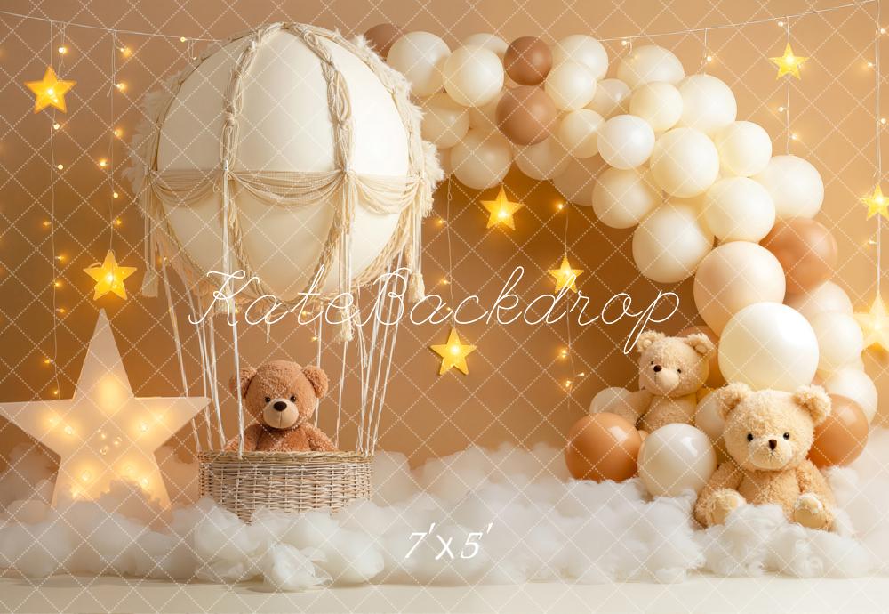 Kate Nounours Montgolfière Ballons Étoiles Toile de fond conçue par Emetselch