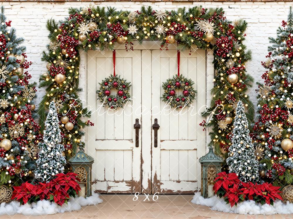 Kate Noël Porte Sapins Décor Toile de fond en Laine conçue par Emetselch - Kate Backdrop FR