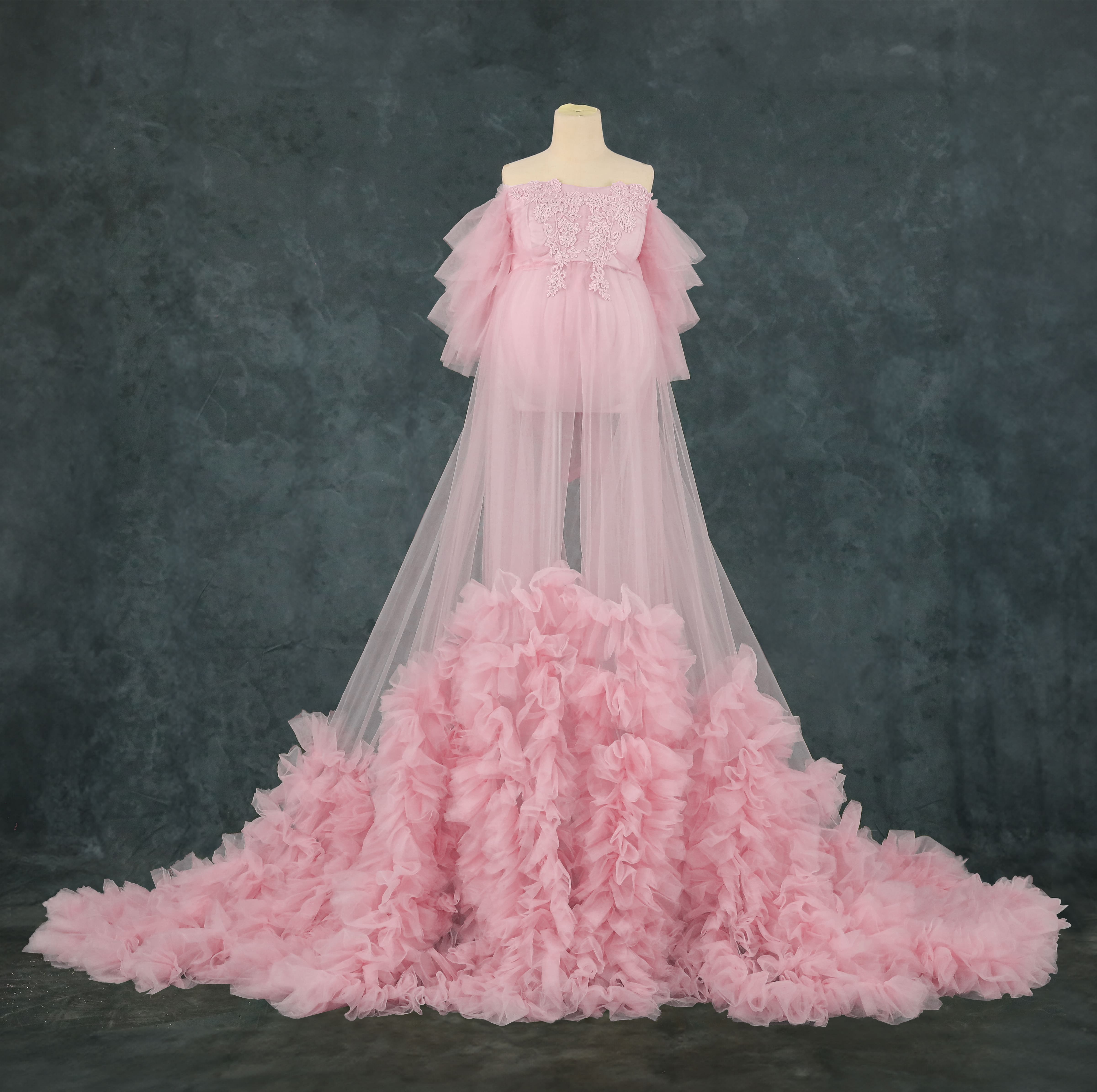 Kate Sans bretelles Maille Longue Robe de Grossesse pour Séance Photo - Kate Backdrop FR