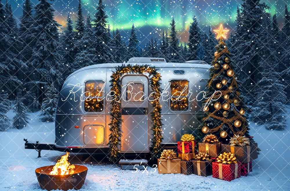 Kate Noël Caravane Forêt Feu Cadeaux Toile de fond conçue par Mini MakeBelieve - Kate Backdrop FR