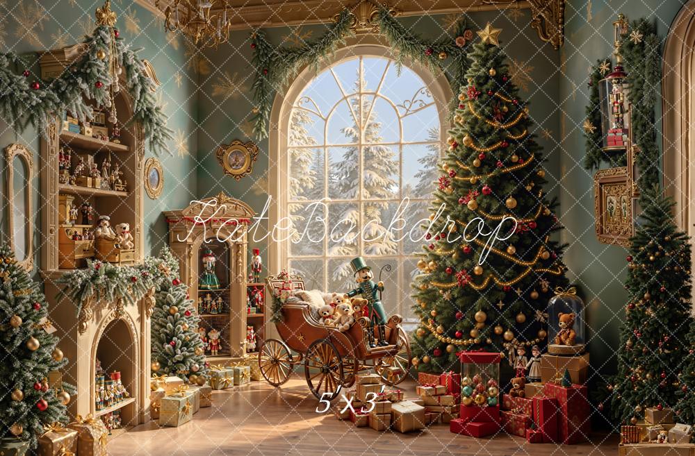Kate Noël Rétro Cheminée Jouets Salon Toile de fond conçue par Emetselch - Kate Backdrop FR