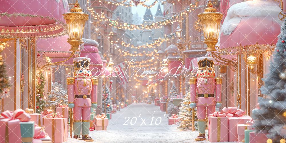 Kate Noël Casse-Noisette Cadeaux Rose Toile de fond conçue par Emetselch - Kate Backdrop FR