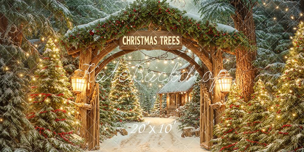 Kate Noël Arche Sapins Lumières Toile de fond conçue par Emetselch