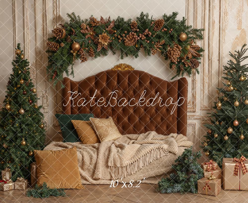 Kate Sapins de Noël Cadeaux Tête de Lit Toile de fond conçue par Emetselch - Kate Backdrop FR